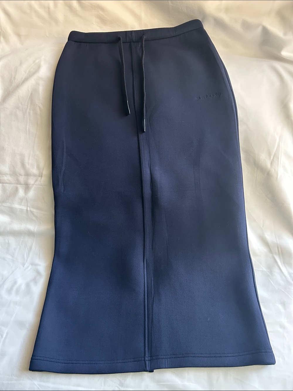 An Action A Day Navy Midi Drawstring Skirt